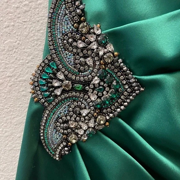 David Meister Emerald Green Dress - Picture 3 of 7